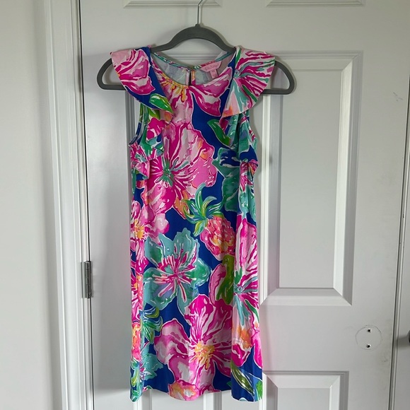LILLY PULITZER Esmeralda Dress Jungle Utopia size XXS ($168) Ruffle - Picture 1 of 9